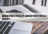 越南区块链公司怎么样[越南区块链公司怎么样知乎]