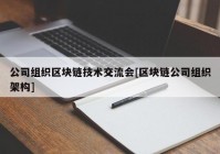 公司组织区块链技术交流会[区块链公司组织架构]