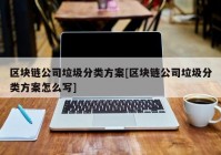 区块链公司垃圾分类方案[区块链公司垃圾分类方案怎么写]