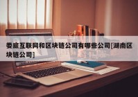 娄底互联网和区块链公司有哪些公司[湖南区块链公司]